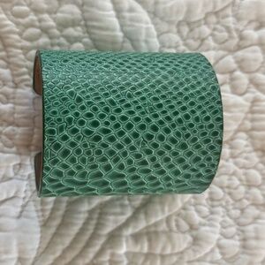 Green Faux Snakeskin Cuff bracelet
